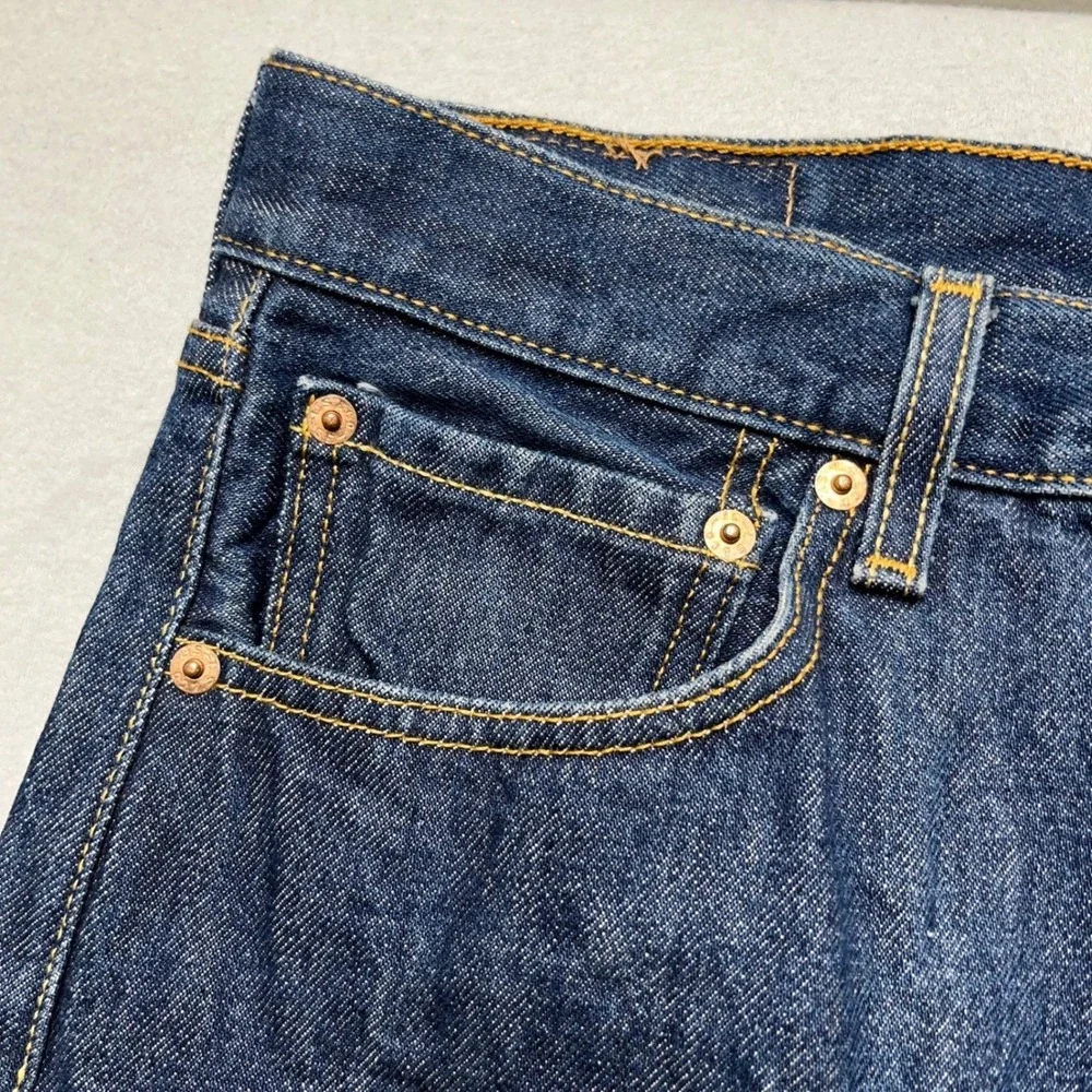 VTG Levi's 501 Raw‎ Denim Look Jeans Mens 38x34 fit(34x32) Dark Wash Rigid Y2K